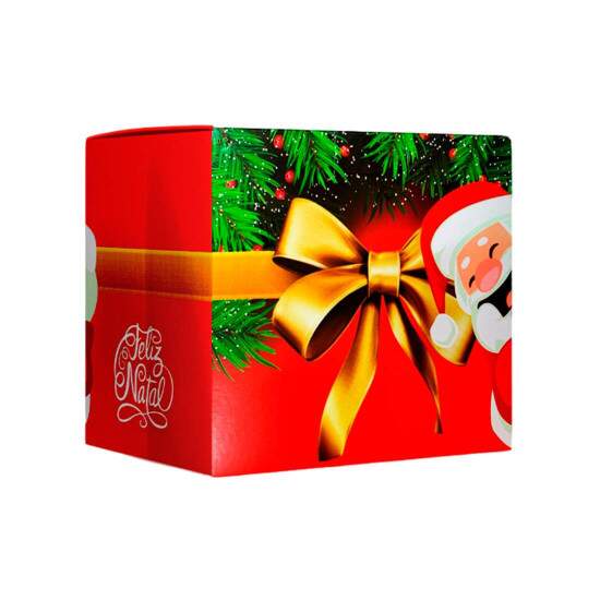 Caixinha Presente Papai Noel Natal para Caneca - 354ml