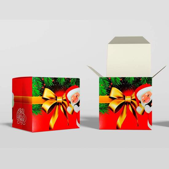 Caixinha Presente Papai Noel Natal para Caneca - 354ml