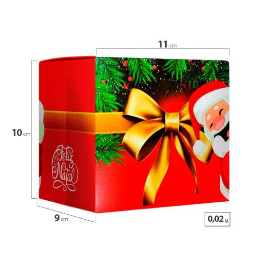Caixinha Presente Papai Noel Natal para Caneca - 354ml