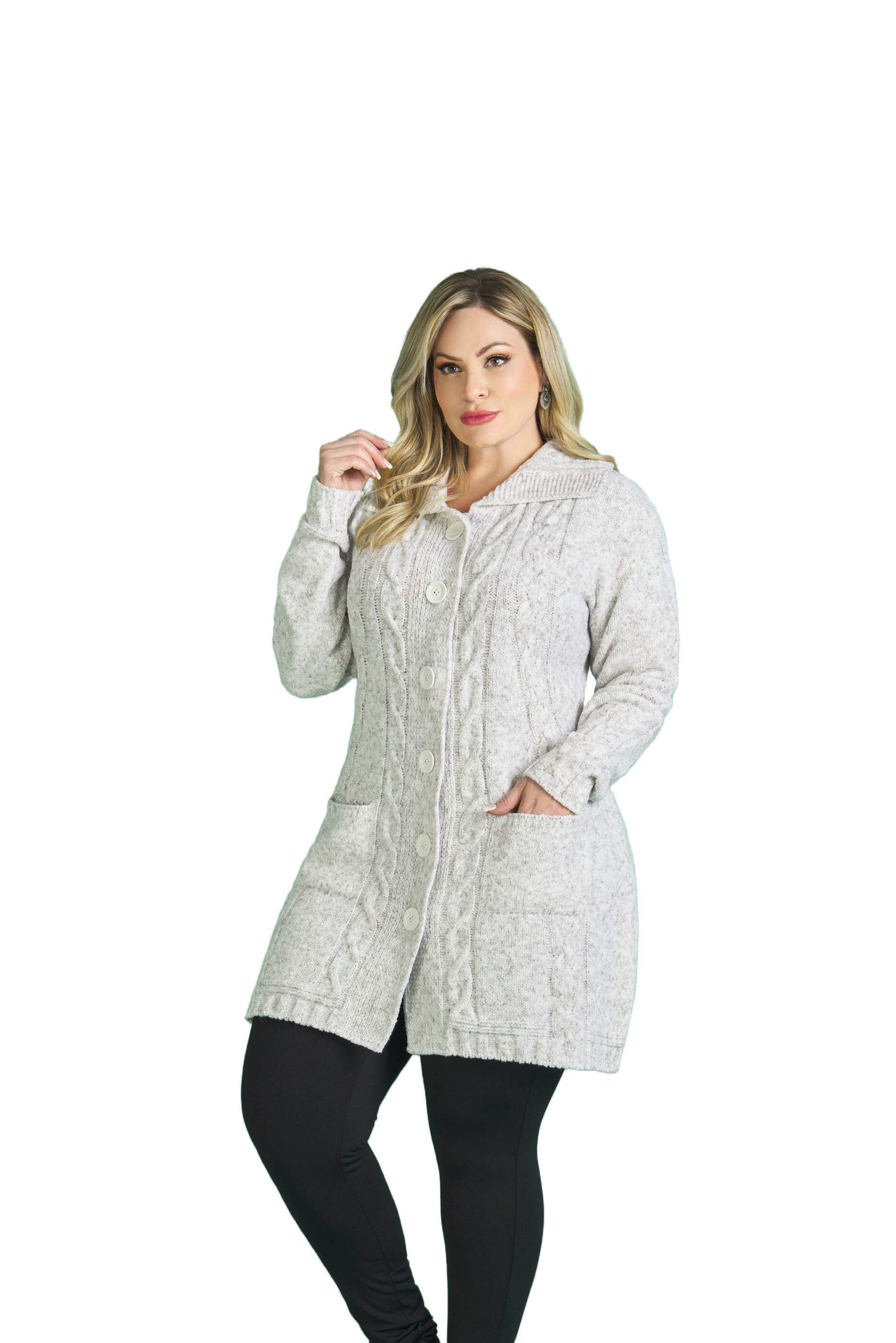 Sobretudo Mousse c/ Bolso Gola Polo - Wall Malhas