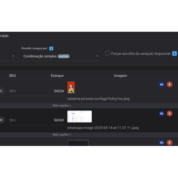 Produto com imagem no atributo