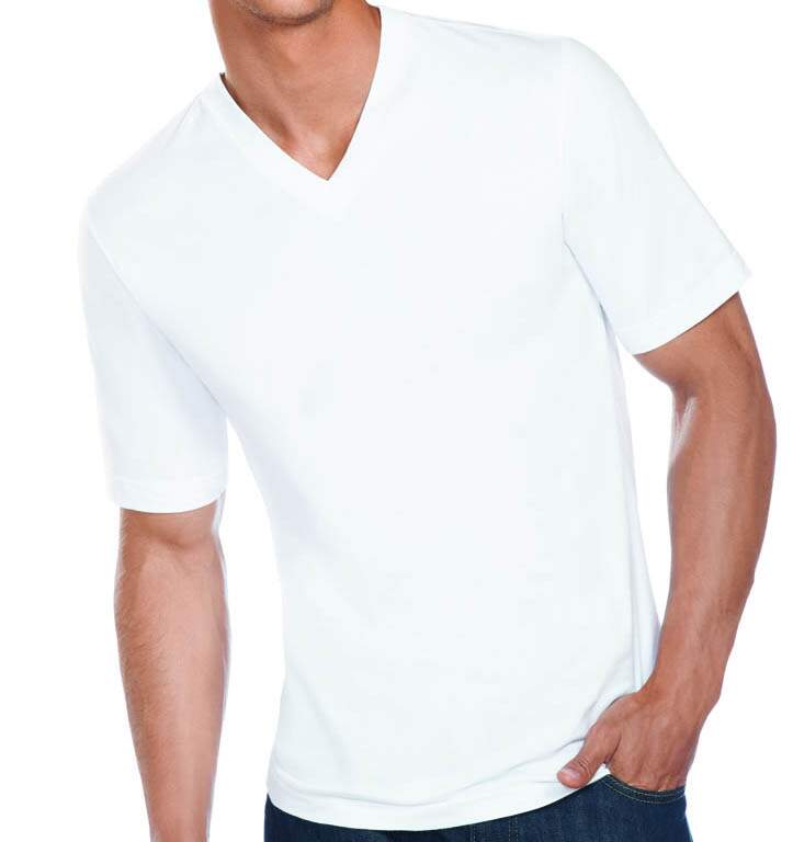 camiseta gola v branca