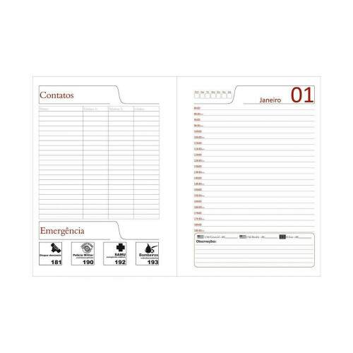 Agenda Permanente 190 Folhas com Capa Pet para Sublimao - 14,5x20cm