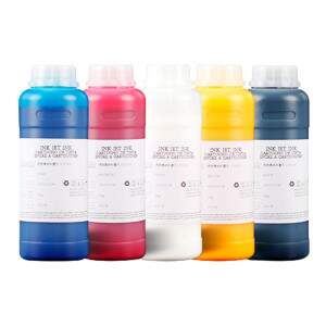 Kit 5 Tinta DTF Txtil Premium para Impresso em Tecidos - 100ml