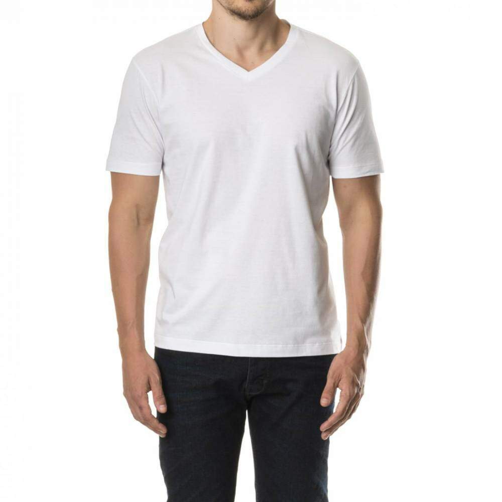 camiseta branca lisa gola v
