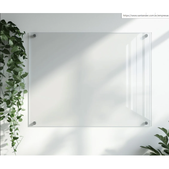 Lousa de Vidro Incolor 1,20 X 0,90