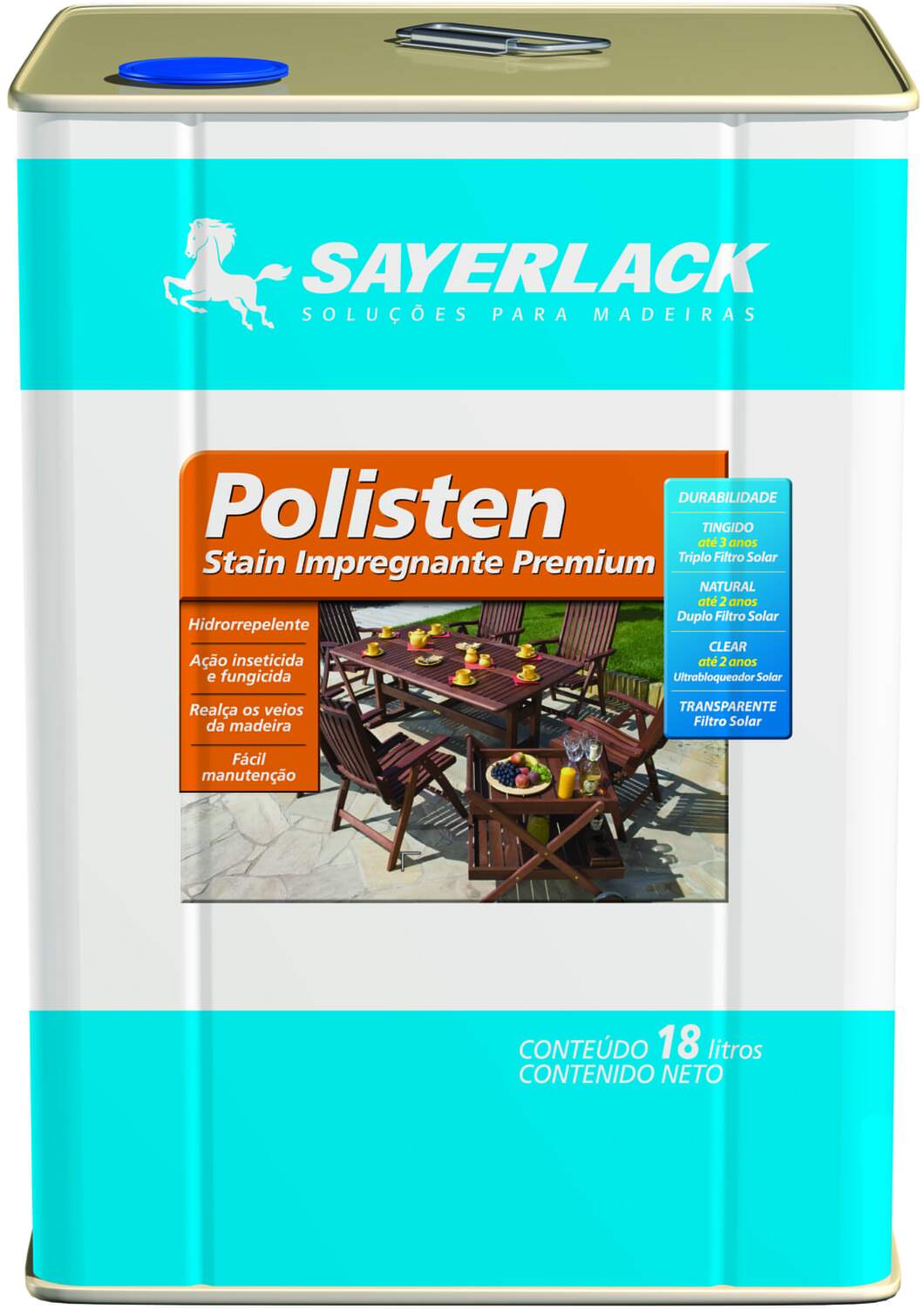 Verniz Stain Impregnante Polisten Castanheira 18 Litros - Sayerlack