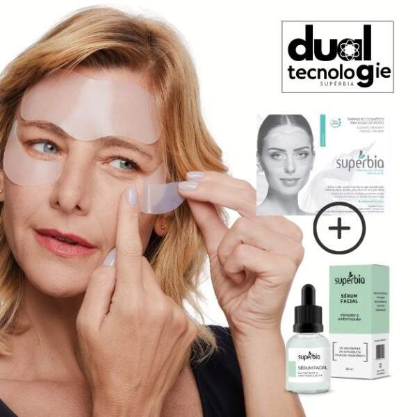 Kit Dual Tec Adesivo de Rosto e Srum Clareador