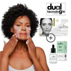Kit Dual Tec Adesivo de Olhos Pack 4 unidades e Sérum Clareador