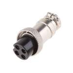 Conector 4 Pinos Gx16 Fmea Cabo