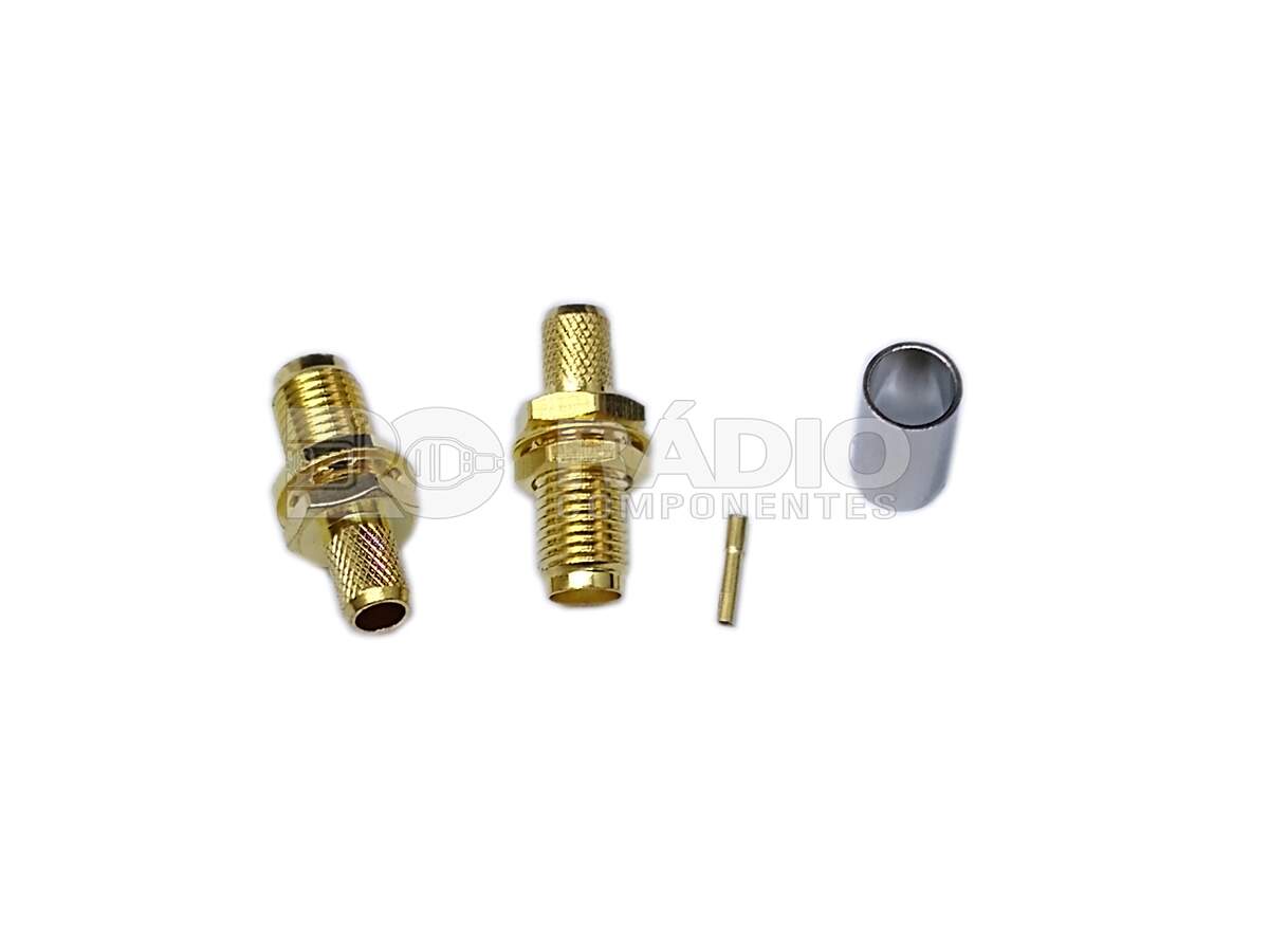 Goobay 51697 Spina A Crimpare RP-SMA Dorata – Connettore Per Antenna Con Guaina Termorestringente, Per Hobbistica E Bricolage - 2