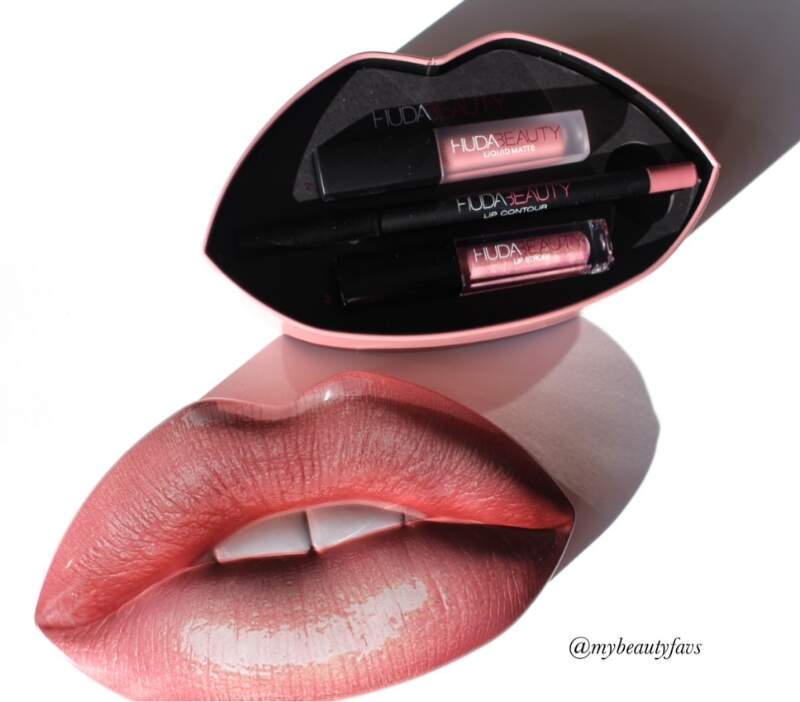 Kit Contour & Strobe Lip Set HUDA BEAUTY Make Import