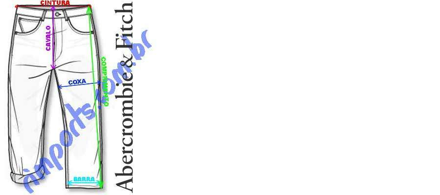 Medidas exatas da Calça Moletom Abercrombie Medidas exatas da Calça Moletom Abercrombie