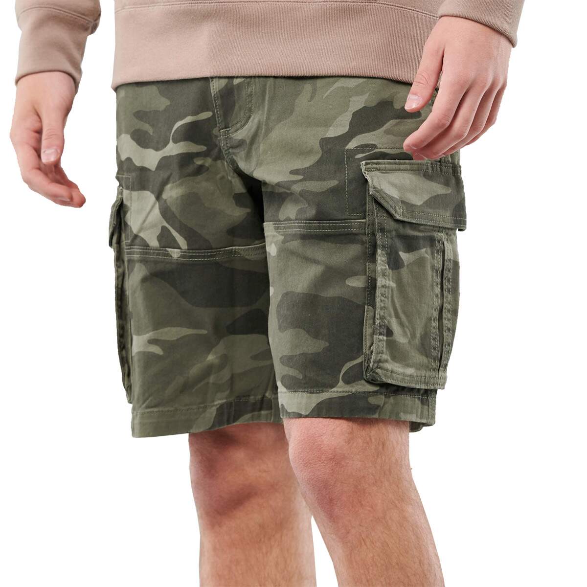 Bermuda cargo masculina camuflada clearance