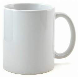 Caneca Branca de Cerâmica para Sublimação 320 ml (cx 36 un)