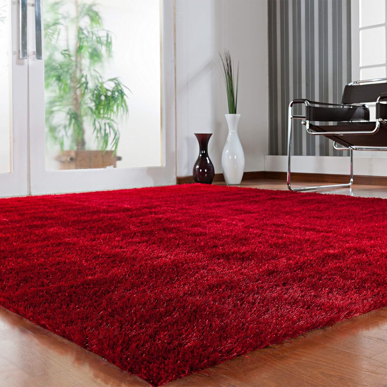 Tapete pelo alto vermelho Clearance