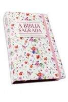 Bíblia Média Letra Grande - Floral Rosa - ACF