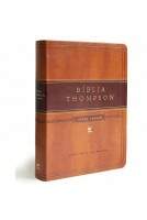 Bíblia Thompson Letra Grande - Luxo Marrom e Bege