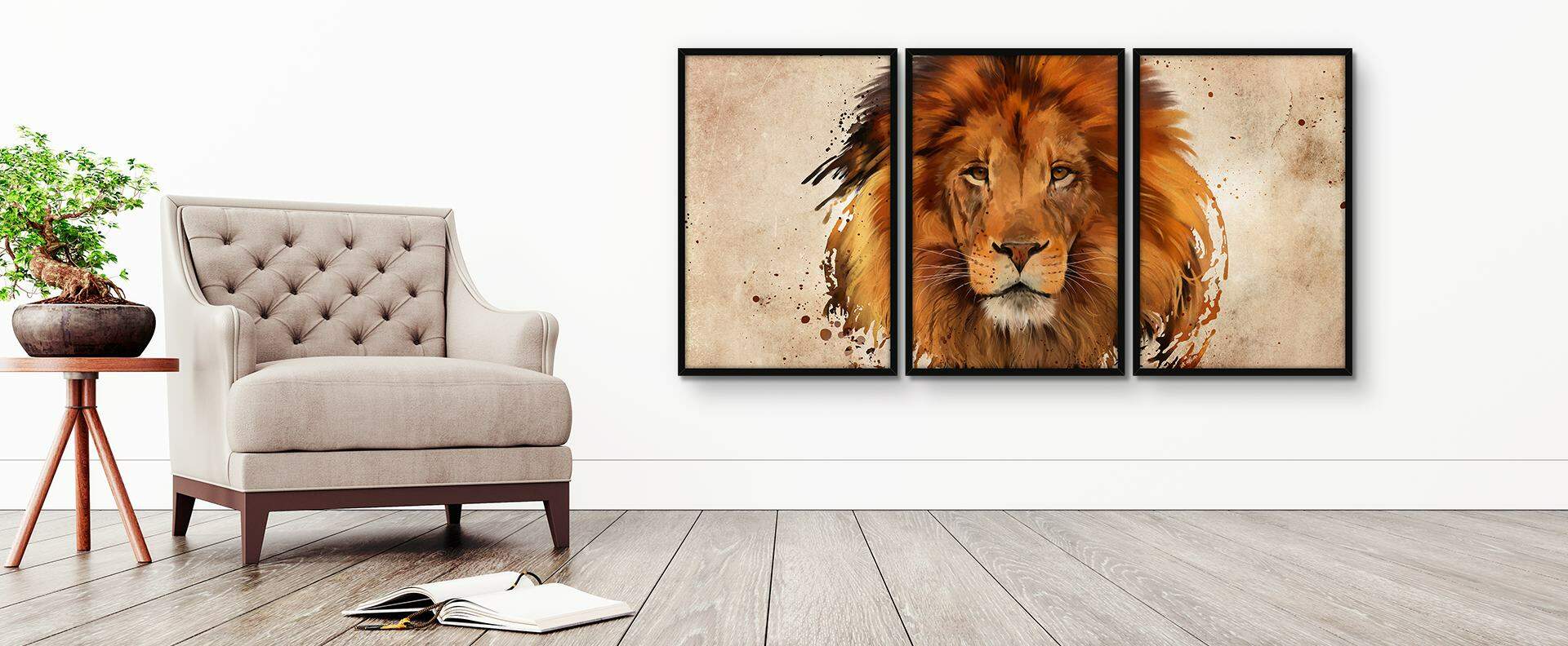 Quadro Decorativo Mosaico Animais