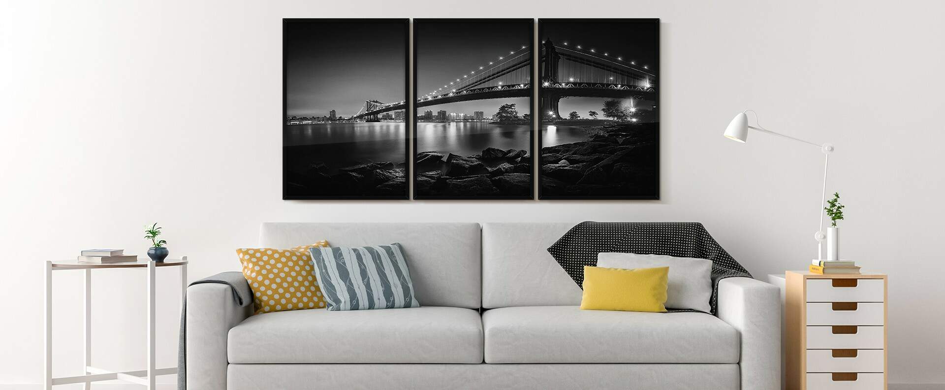 Quadros Decorativos Jogos 3 Peças Cidades