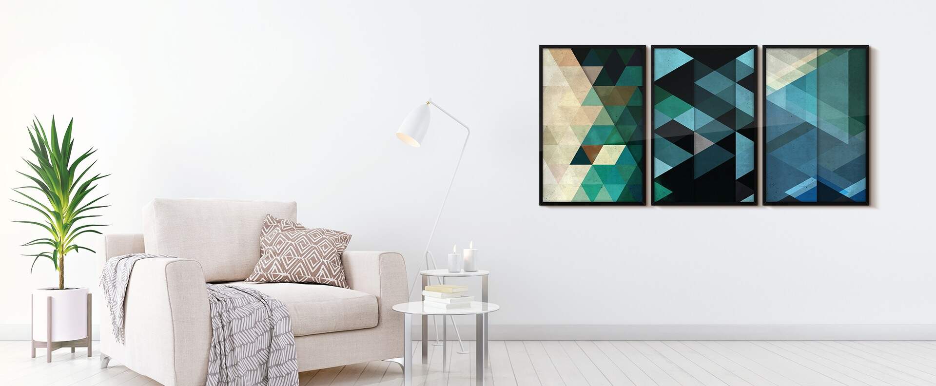 Quadro Decorativo Mosaico Geométrico