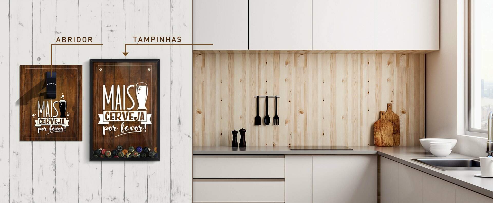Kit Abridor + Porta Tampinhas Mini