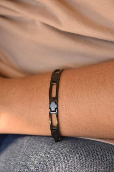 Pulseira masculina de ao anodizado