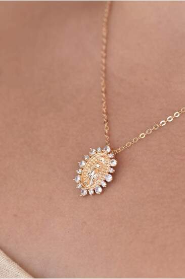 Colar Nossa Senhora das Graas cristal
