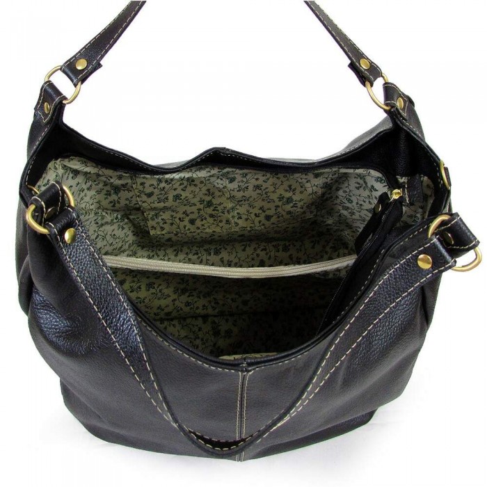 dkny black slina shoulder bolsa