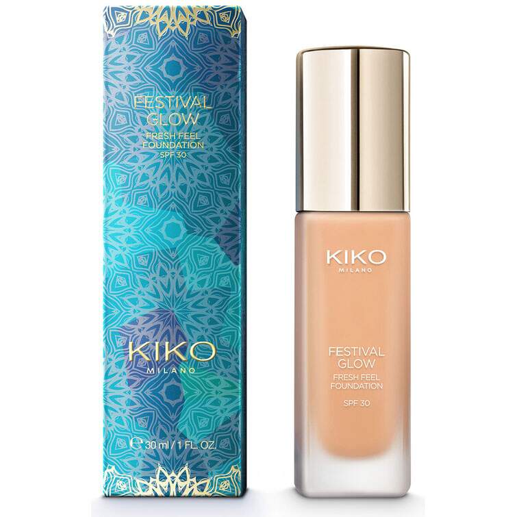 Base Kiko Milano Festival Glow Fresh Feel Foundation Spf 30 06 Hazelnut
