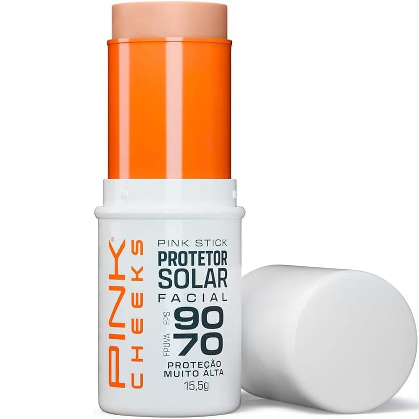 Protetor Solar Pink Stick cor 15km FPS90 FPUVA70 15,5g Pink Cheeks