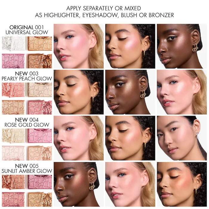 Paleta Dior Backstage Glow 003 Pearly Peach Glow Face Palette