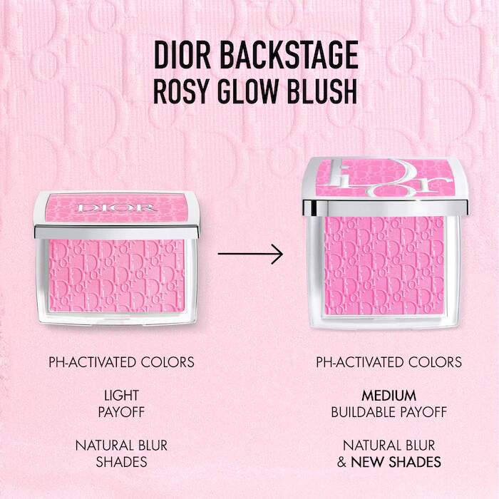 Dior Rosy Glow 015 Cherry パウダーチーク Blush Dior Rosy Glow 015 Cherry Backstage Dior - DANI CASSIANO
