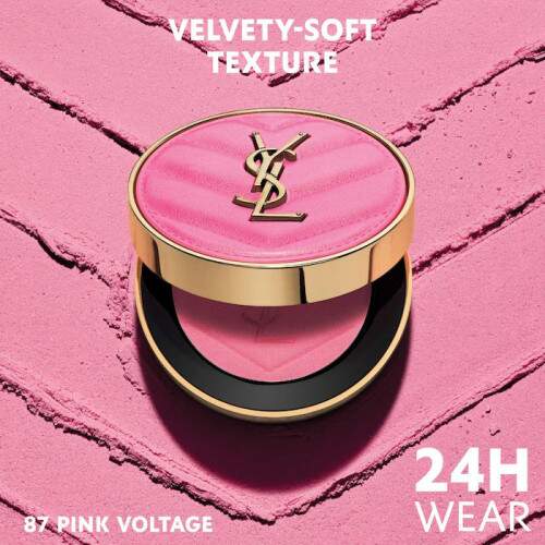 Make Me Blush 24H YSL 87 Pink Voltage Buildable Powder Blush Yves