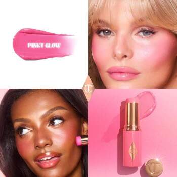 Blush Stick Charlotte Tilbury Unreal Lip + Cheek Glow Pink Glow with Hyaluronic Acid Charlotte Tilbury