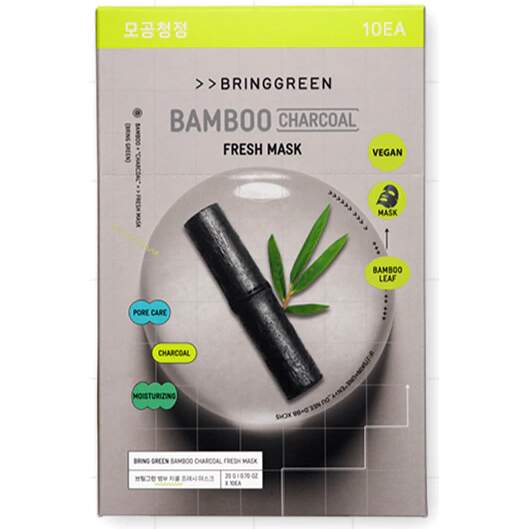 Máscara Facial Bamboo Charcoal Oleosidade e Poros Bringgreen 20g