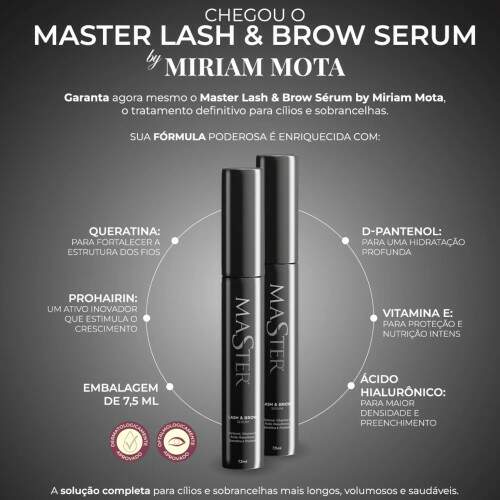Master Lash e Brow Serum - Tratamento para Cílios e Sobrancelhas