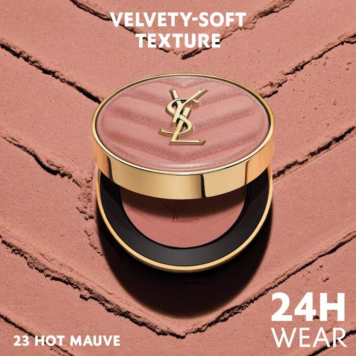 Make Me Blush 24H YSL 23 Hot Mauve Buildable Powder Blush Yves