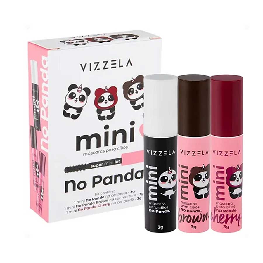 Kit 3 Mini Máscaras para Cílios No Panda Superfilme Vizzela