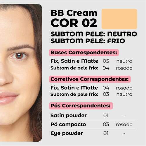 BB Cream FPS30 Cor 02 - 35g Vizzela - DANI CASSIANO MAKEUP