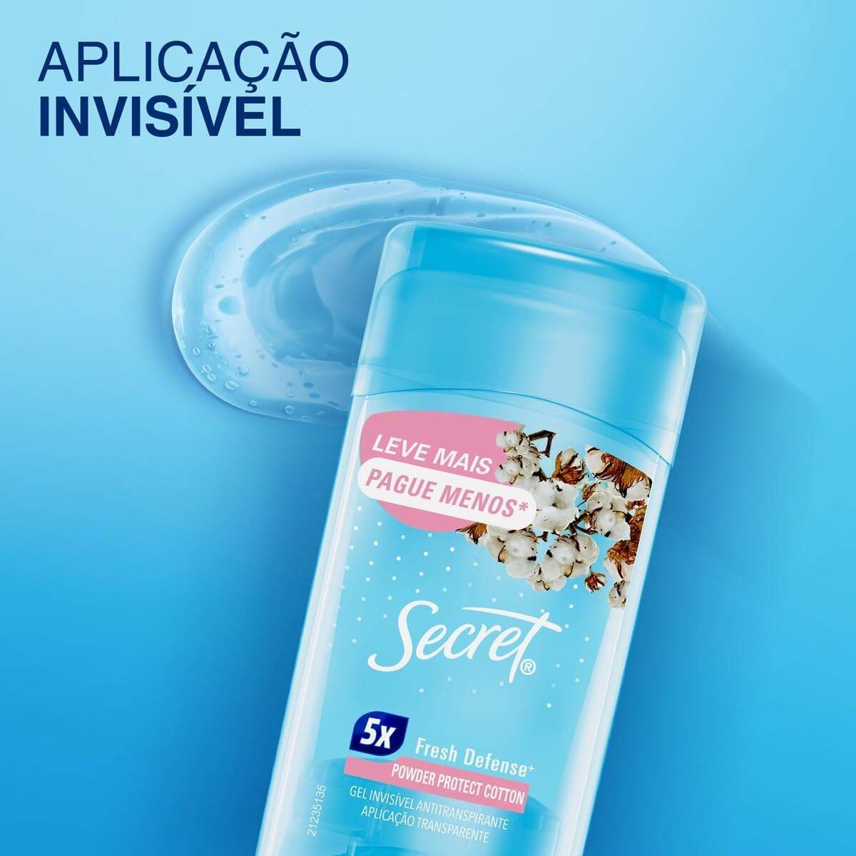 Desodorante Secret Powder Protect Cotton Gel 48h 73g - DANI