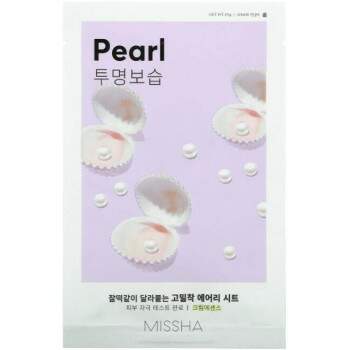 Mscara Facial Airy Fit Sheet Mask Pearl Missha - Revitalizante e Luminosidade