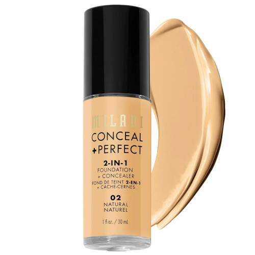 Base Milani 02 Natural Foundation Conceal & Perfect 2-IN-1 - 30ml
