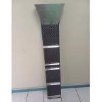 CALHA GARIMPO DE OURO DOBRVEL ALUMINIO 3 CARPETES 145X23X6CM