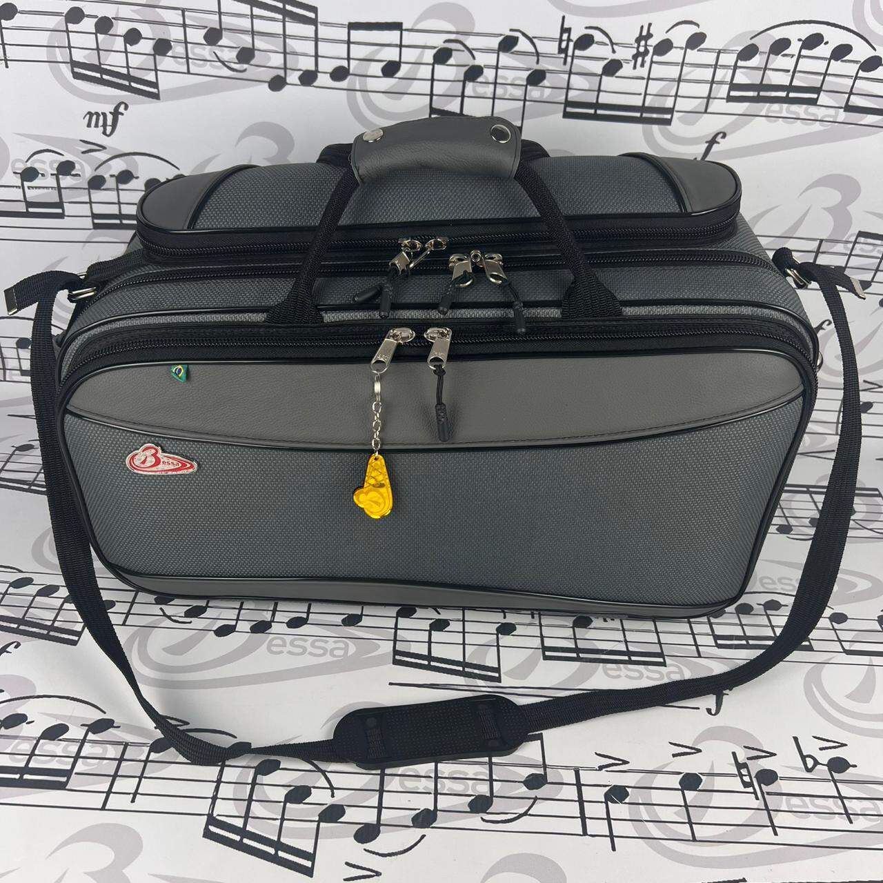 Ferry Corsten, System F / CD 9点セット まとめ売り 0297) Case para flugelhorn e trompete Nylon cinza Detalhes couro
