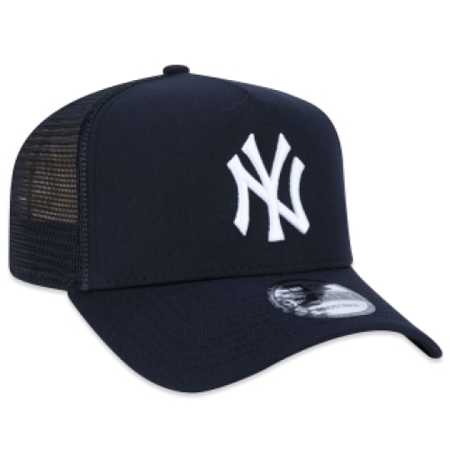 Bon 9FORTY A-Frame Trucker Snapback MLB New York Yankees Aba Curva Azul Marinho