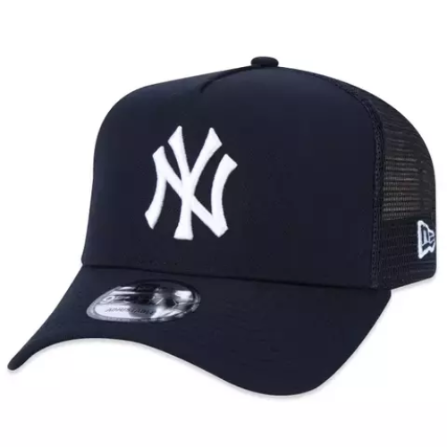 Bon 9FORTY A-Frame Trucker Snapback MLB New York Yankees Aba Curva Azul Marinho