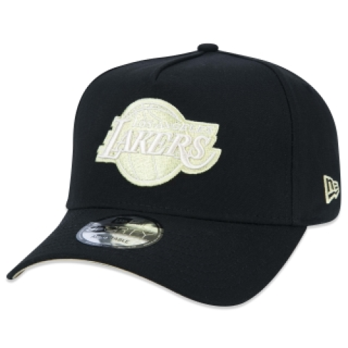 Bon 9FORTY A-Frame Snapback NBA Los Angeles Lakers Aba Curva Preto