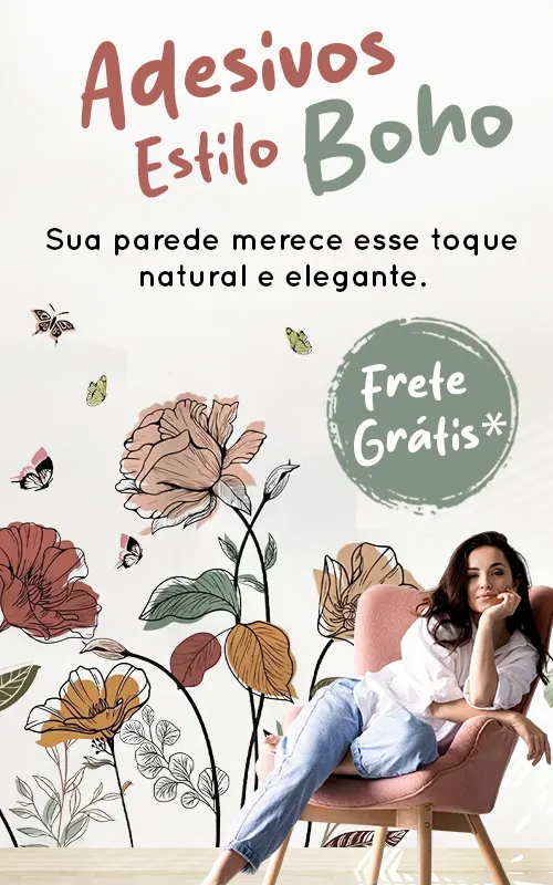 banner adesivo de parede boho desk e mobile