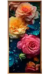 Adesivos De Porta Florais